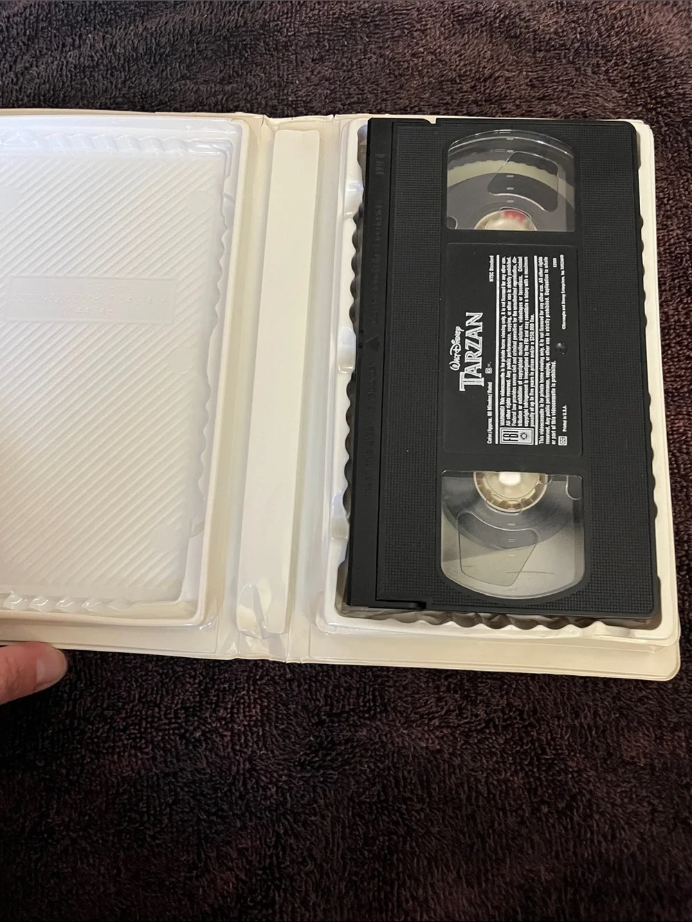 Vintage 2000s Disney Tarzan VHS Tape - Black & Clear Reels